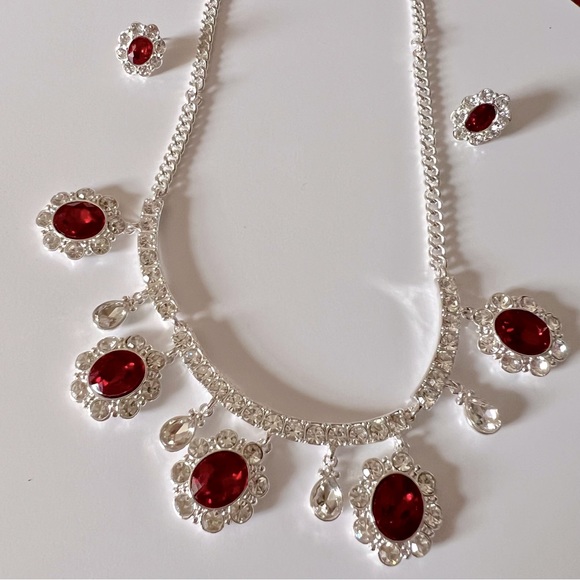 Jewelry - Ruby Necklace & Earrings
